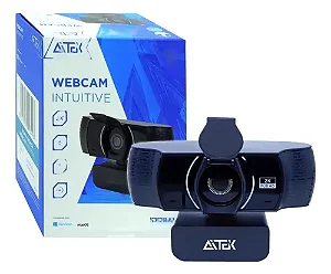 Webcam Aitek Intuitive Sigma W410 720p HD com Microfone e Tampa Protetora