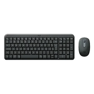 Kit Teclado e Mouse Sem Fio Logitech Bluetooth MK250 Grafit USB - 920-013516
