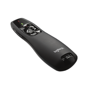 Apresentador sem fio Logitech R400 Laser Pointer Vermelho Conexão USB e Pilha Inclusa