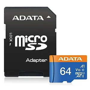 Cartão de Memória 64GB Micro Adata Class 10UHS-I 64GB - AUSDX64GUICL10A1-RA1