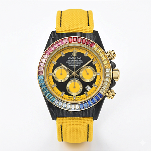 Relógio Homage Design Rio de Janeiro Rainbow Quartzo DiP 2026D