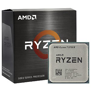 Processador AMD Ryzen 7 5700X 3.4GHz (4.6GHz Max Turbo) Cache 36MB AM4 Sem Vídeo -Sem Cooler - 100-100000926WOF