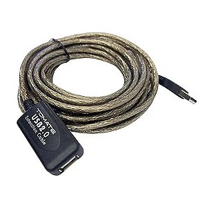 Cabo Extensor USB 2.0 Portas A/M x A/F - 10 metros