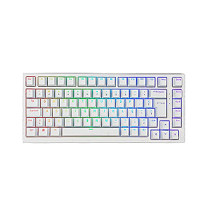 TECLADO MECANICO AKKO MODELO 3068S BRANCO SWITH ORANGE