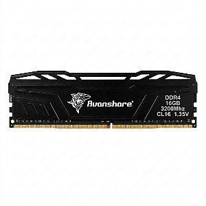 Memoria para Desktop DDR4 16GB 3200Mhz Avanshare com Dessipador Preto