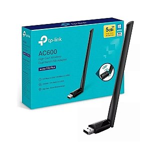 Adaptador Wireless USB AC600 Dual Band com Antena T2U Plus - TP-Link