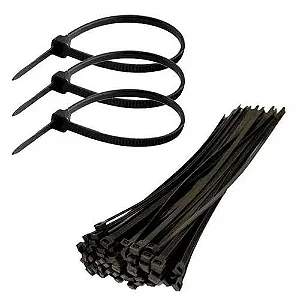 Abraçadeira Nylon 4,8x500mm Preta com 100 unidades