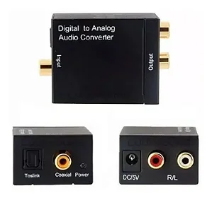Adaptador Conversor Optico de Som Digital para Analogico