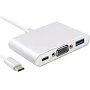 Adaptador Conversor USB-C x VGA / USB-C / USB3.0 Flex Gold XC-ADP-40