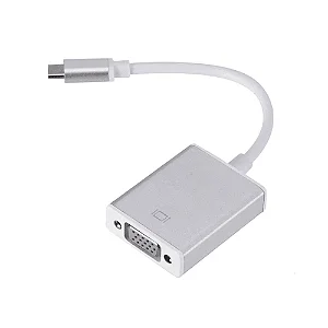 Adaptador Conversor USB-C x VGA Femea