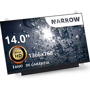 Tela para Notebook 14.0 Pol Slim 30 Pinos Direito 1366 x 768 com abas N140BGA-EA4
