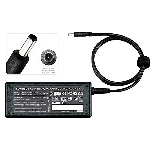 Fonte para Notebook Dell 19.5V 3.34a 4.5x3.0mm - compativel Dell