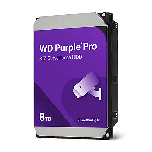 HD Sata 3.5" 8TB DVR CFTV Western Digital Purple 7200Rpm 128Mb - WD8002PURP