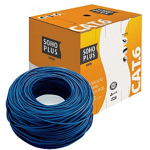 Cabo de Rede Cat6E Sohoplus 24Awg Azul Furukawa 23400174 - Caixa 305 Metros