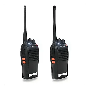 Radio Comunicador Baofeng BF-777S 16 Canais 5W 6km UHF/VHF/FM Walkie Talkie