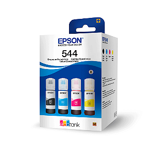 Cartucho Multipack Refil de Tinta Epson T544 Preto Coloridos C/4 T544520-4P