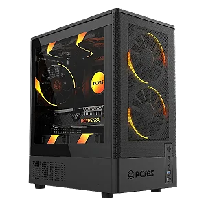 Gabinete Gamer Pcyes Kauri Black Vulcan - Gkribv