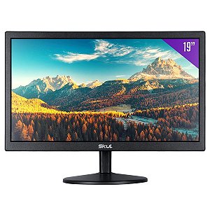 Monitor 19" Skul Office LED 1600/1440x900 5Ms Hdmi + Vga Vesa - SM195MS