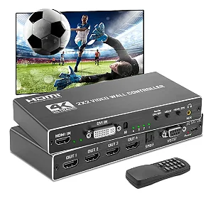 Controlador Video Wall 2x2 Hdmi 4k Full Hd Video Wall 4 Tela