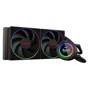 Water Cooler Pcyes Vision 240Mm Black Vulcan - Tela Lcd 2,1" - Vs240Bv