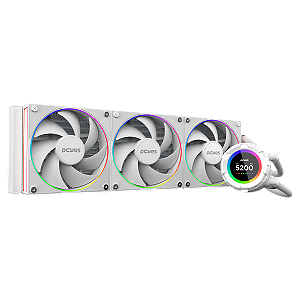 Water Cooler Pcyes Vision 360Mm White Ghost - Tela Lcd 2,1" - Vs360Wg