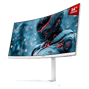 Monitor Gamer Pcyes Z-Max Z34C 34" Curvo Wqhd 165Hz 1Ms Hdmi/Dp/Has Freesync White Ghost Pmgz34C165Wg