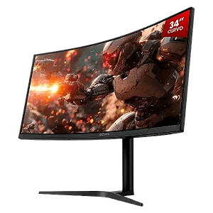 Monitor Gamer Pcyes Z-Max Z34C 34" Curvo Wqhd 165Hz 1Ms Hdmi/Dp/Has Freesync Black Vulcan Pmgz34C165Bv
