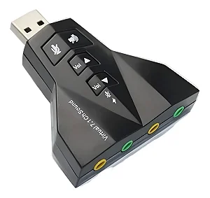 Adaptador de Som USB 2.0 7.1 Avião