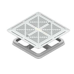 Grade de Fundo 15x15 Inox 316 Luxo com tampa  Sodramar Antiaprisionamento  ABS