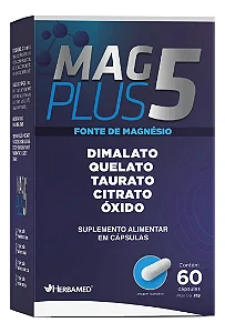 Suplemento Em Cápsulas 5 Magnésios Com 60 Cápsulas Sem Sabor