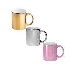 Caneca Cerâmica Metalizada 325ml