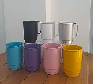 Caneca de Chopp Alumínio Colorida 550ml
