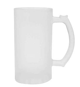 Caneca de Chopp Vidro Jateado Fosco 475ml