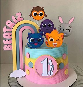 Topo de Bolo “Bolofofo” – Decorativo Fofo e Colorido para Festa Infantil