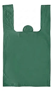 SACOLA PLASTICA RECICLADA VERDE 35X45