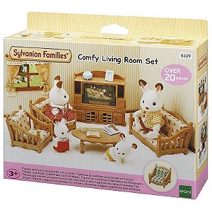 Conjunto Sala de Estar Confortável - 20 Peças - Sylvanian Families