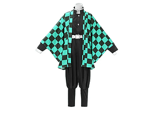 Cosplay Completo Tanjiro Kamado Kimetsu no Yaiba - Adulto