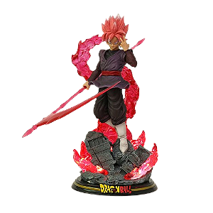 Estátua Goku Black Ssj Rose Com LED - Dragon Ball Super