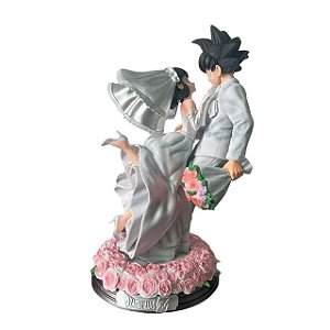 Estátua Goku e Chi Chi Casamento 30Cm - Dragon Ball