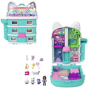 Playset E Mini Bonecas - Polly Pocket - Estojo Gabby'S Dollhouse - Mattel