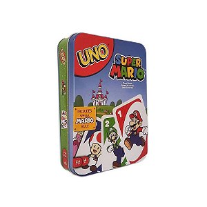 Uno Super Mario Bros Box Metal - Mattel