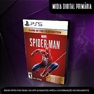 Spider Man: Game of the Year Edition Ps5 Mídia Digital (Primária) (Retrocompatível)