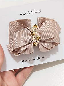 Laço Estela (com pérolas e strass)