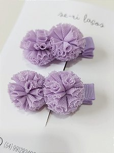Hairclips Pompons