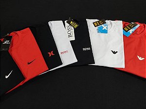 Kit C/2 camisetas Multimarcas Estampada envia variadas sem repetir