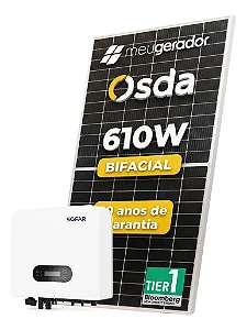 Kit Energia Solar 6 Placas 500kwh Mê Inversor Ongrid Wifi Preto 41.22v 49.6v