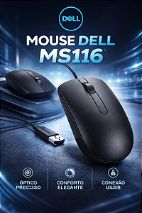 Mouse Dell MS 116 - Preto