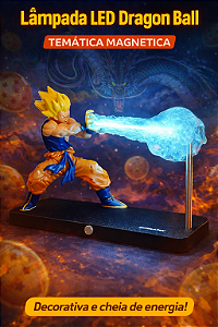 Lâmpada LED Magnética Temática – Dragon Ball (Goku)