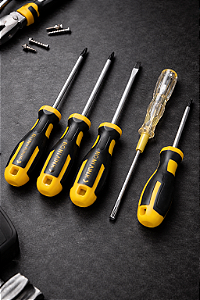 Kit Chaves de Fenda e Phillips 5 Peças BOMVINK com Testador