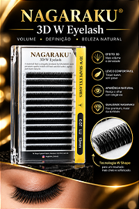 Cilios Nagaraku 3D W Shape Eyelashes - 0.07 LU